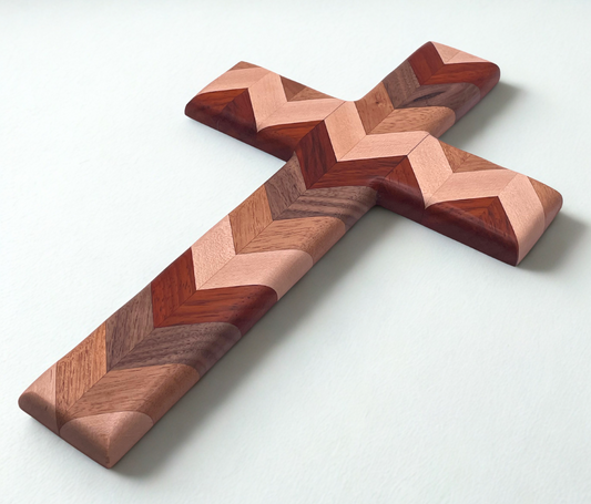 Padauk Chevron Cross