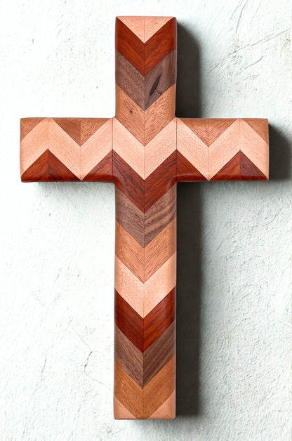 Padauk Chevron Cross