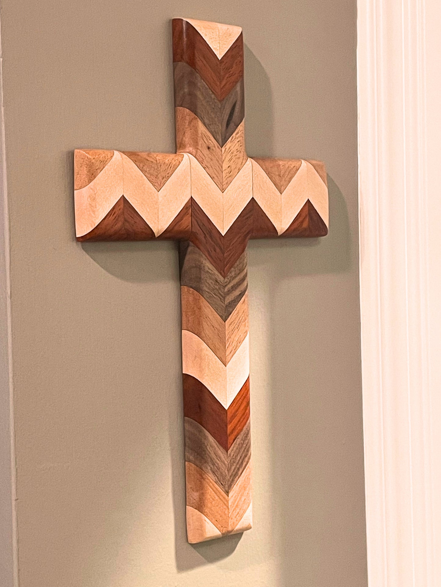 Padauk Chevron Cross