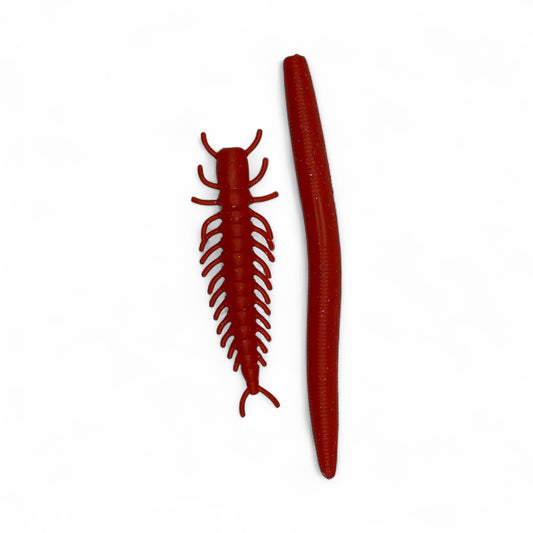 Ninja Red 5" Stick Worms- 6 pack