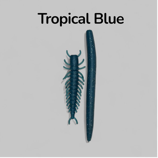 Tropical Blue 3.5' Hellgrammite Lures, 5 pack