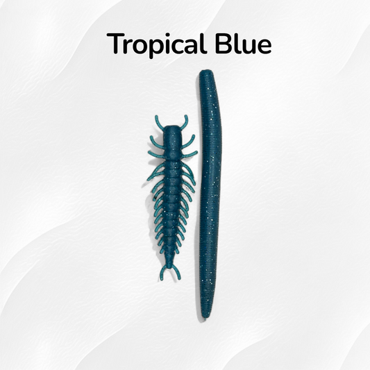 Tropical Blue 3.5' Hellgrammite Lures, 5 pack